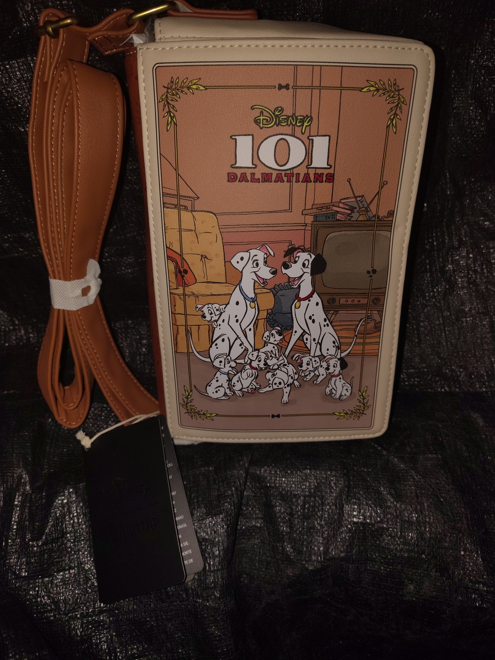 Disney 101 Dalmatians Faux Leather Crossbody Wallet - Pink, Tan & Cream